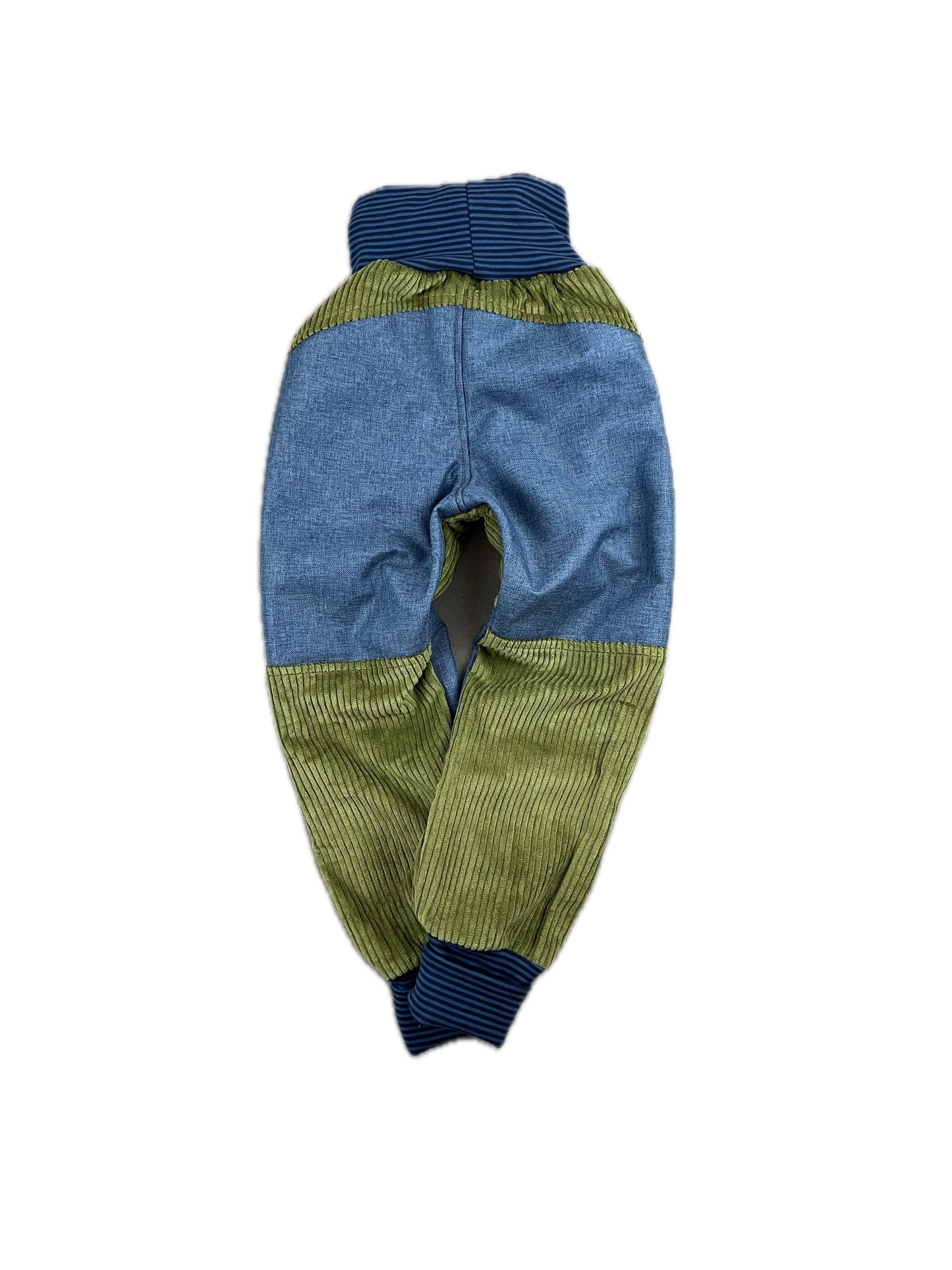 Cordhose für Kinder – Tobehose mit Besatz * Oliv