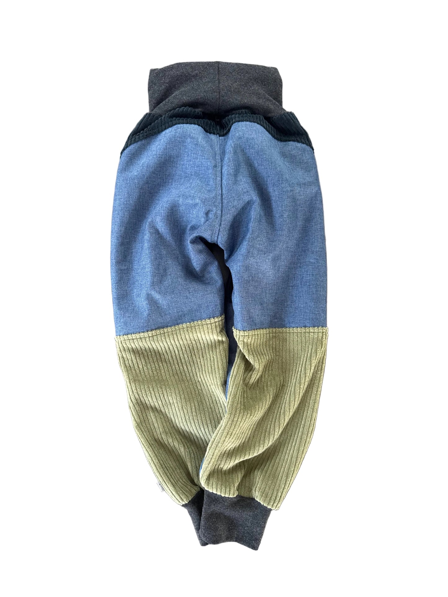 Sofort verfügbare Tobehose aus Cord | Gr. 110 Dunkelgrün Blau Oliv