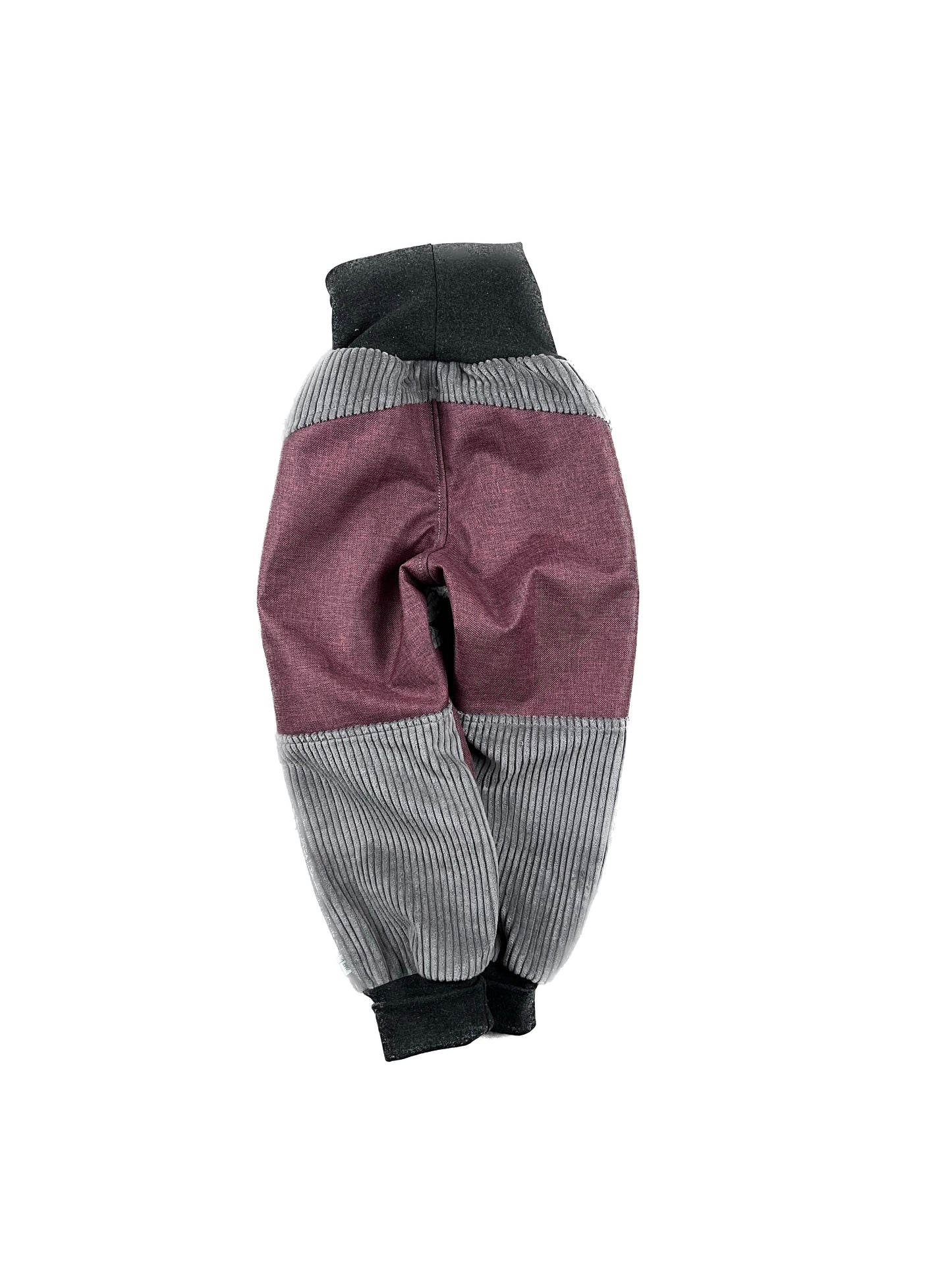 Cordhose für Kinder – Tobehose mit Besatz * Grau