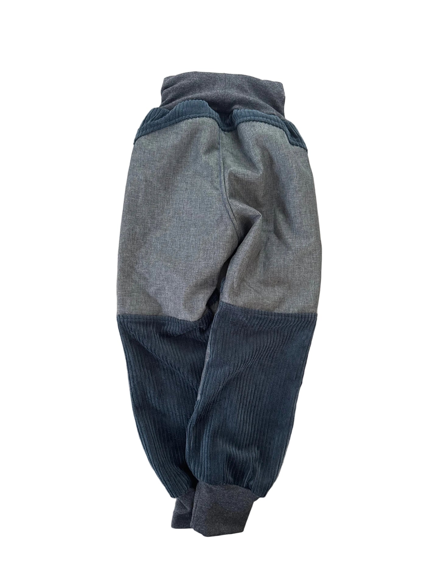 Cordhose für Kinder – Tobehose mit Besatz * Dunkelgrün