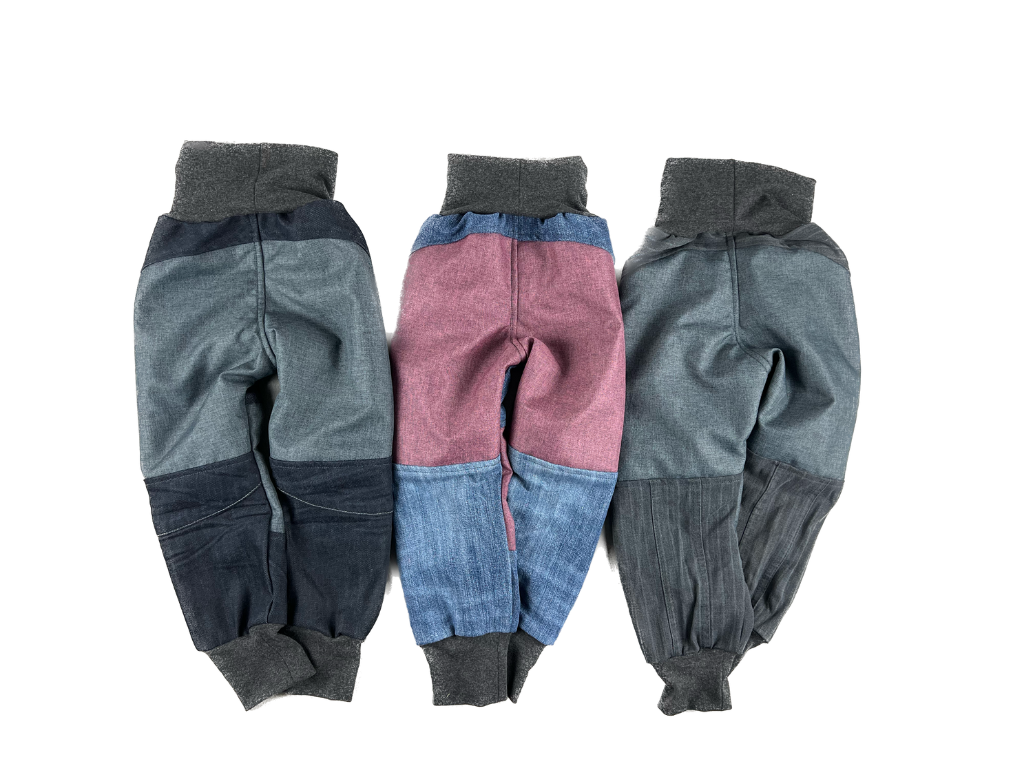 Upcycling-Jeanshosen für Kinder