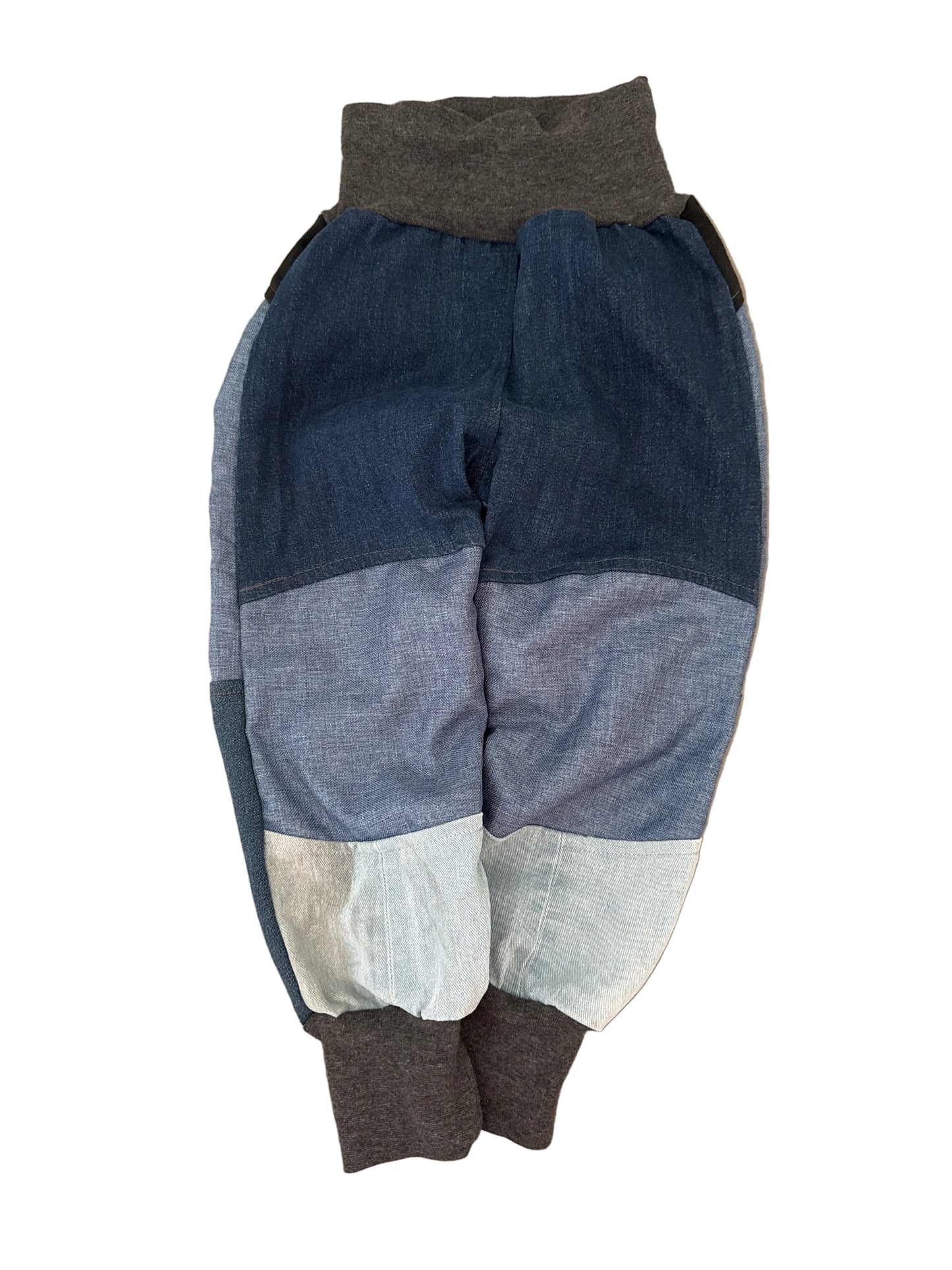Jeanshose für Kinder *Upcycling mit Besatz Größe 92