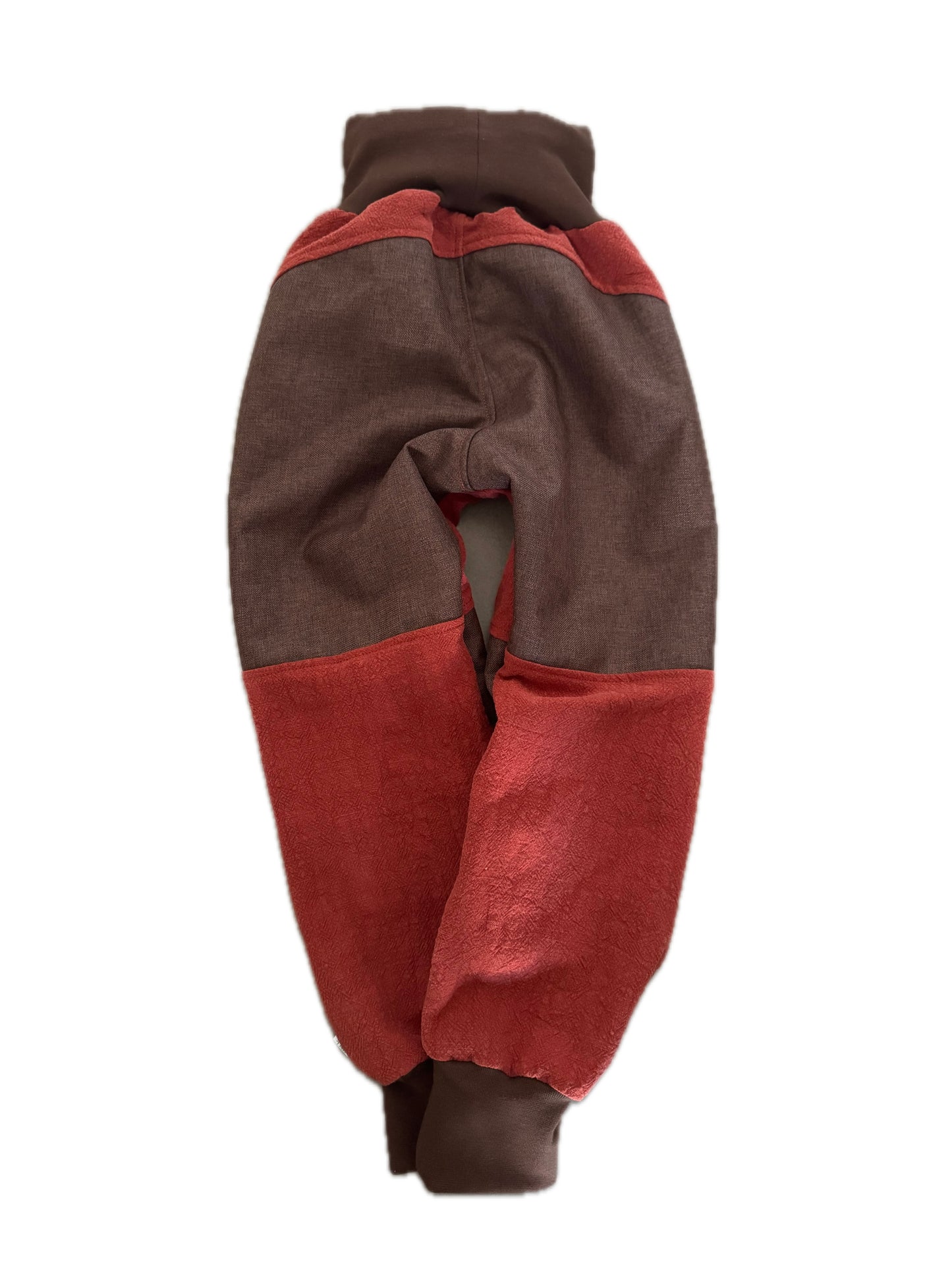 Leinenhose für Kinder Fuchsrot - Tobehose mit Besatz