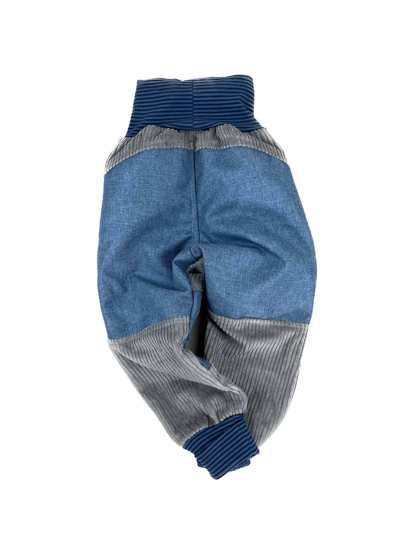 Cordhose für Kinder – Tobehose mit Besatz * Grau