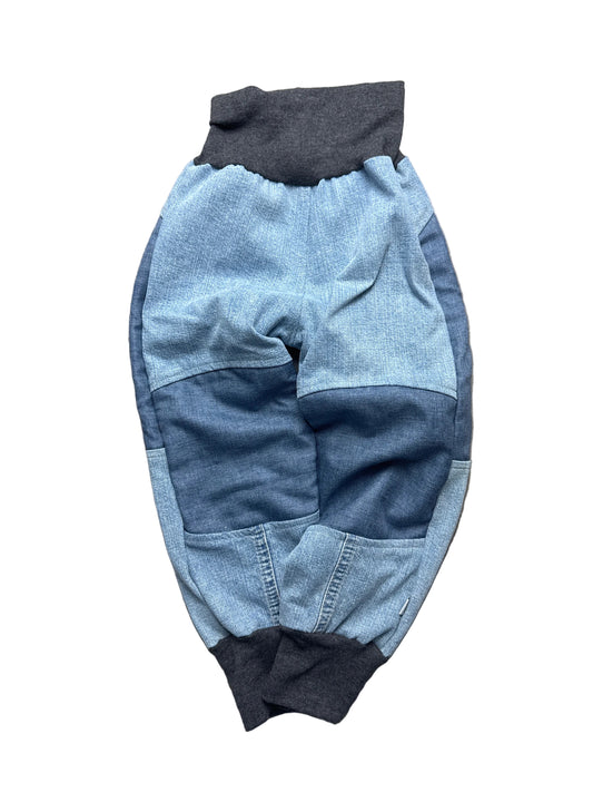 Jeanshose für Kinder *Upcycling mit Besatz Größe 92