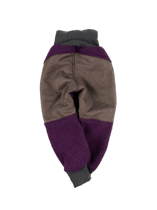 Wollwalkhose für Kinder – Tobehose mit Besatz * Brombeere
