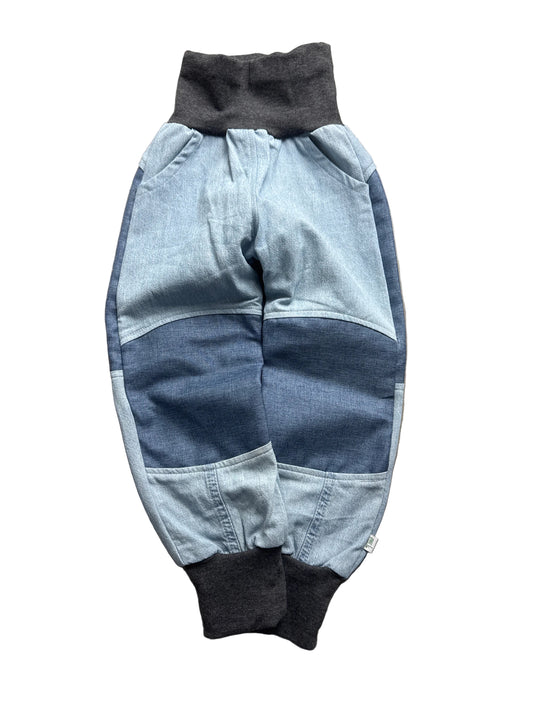Jeanshose für Kinder *Upcycling mit Besatz Größe 98