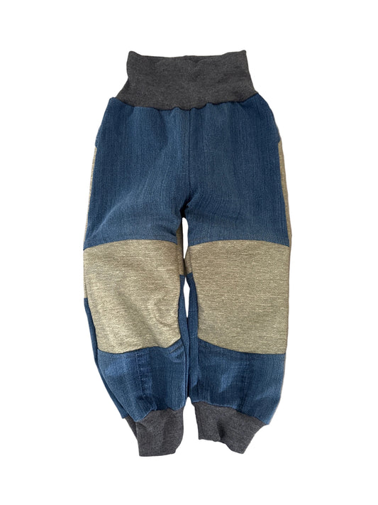 Jeanshose für Kinder *Upcycling mit Besatz Größe 92