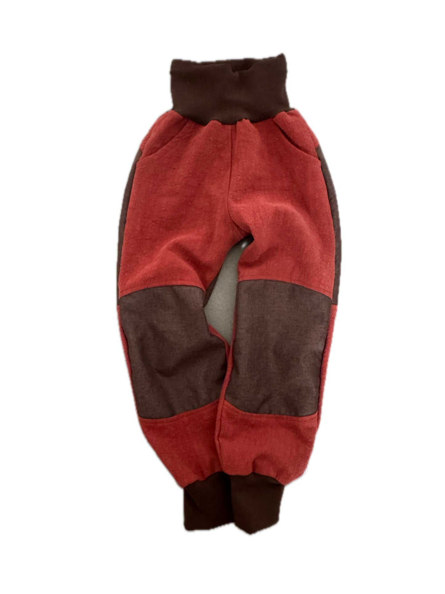 Leinenhose für Kinder Fuchsrot - Tobehose mit Besatz