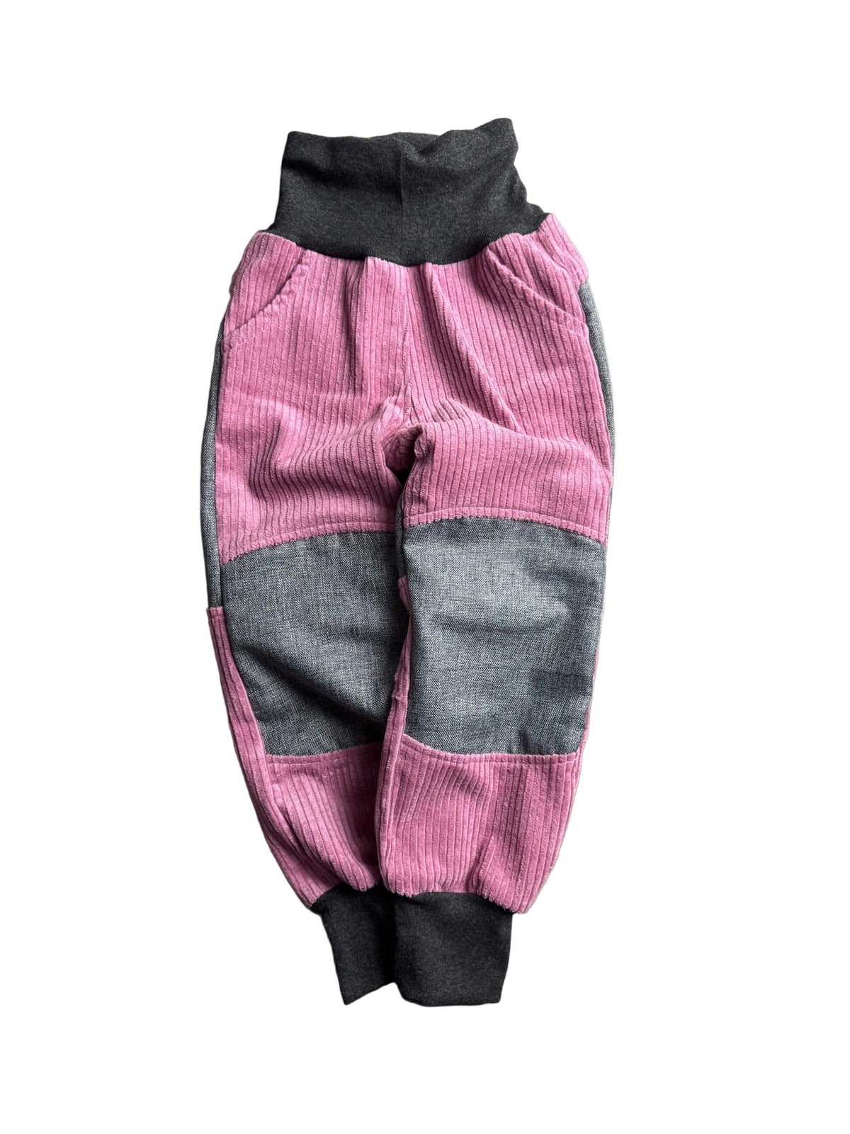 Cordhose für Kinder – Tobehose mit Besatz * Rosa