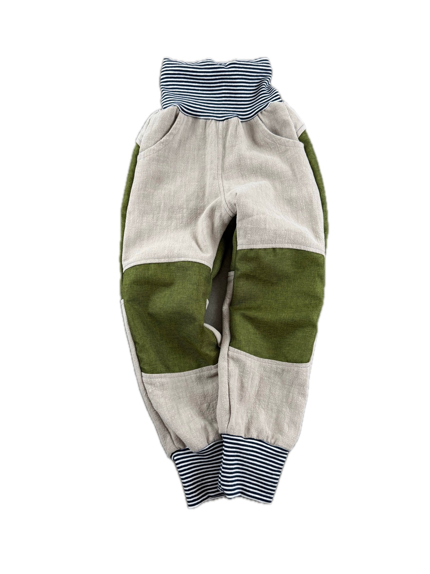 Leinenhose für Kinder Keksteig - Tobehose mit Besatz