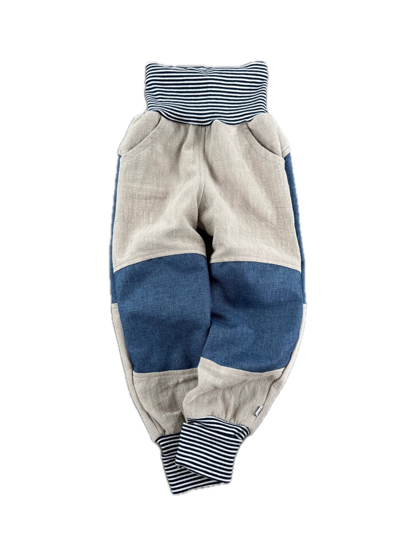 Leinenhose für Kinder Keksteig - Tobehose mit Besatz