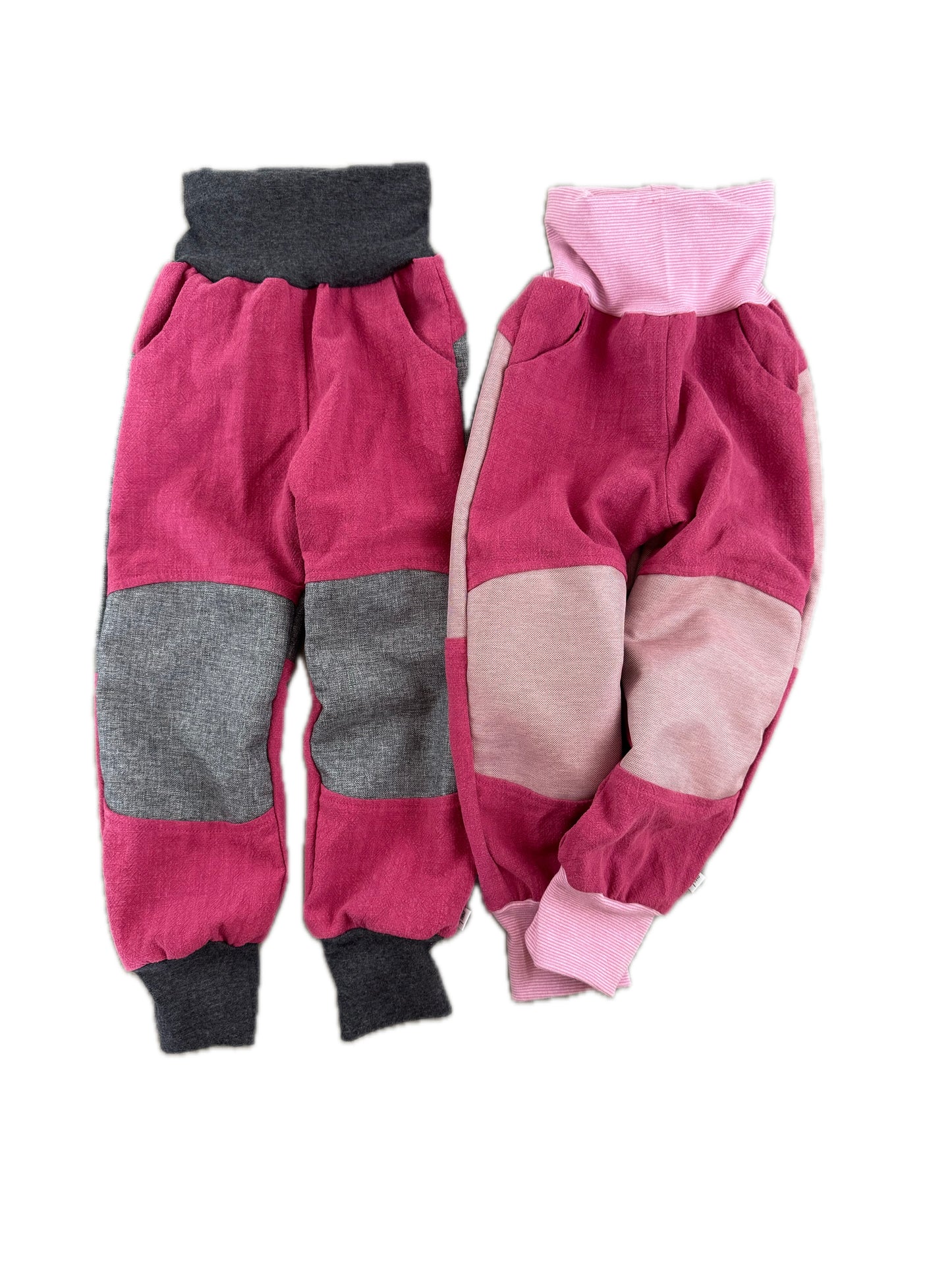 Leinenhose für Kinder Himbeereis - Tobehose mit Besatz