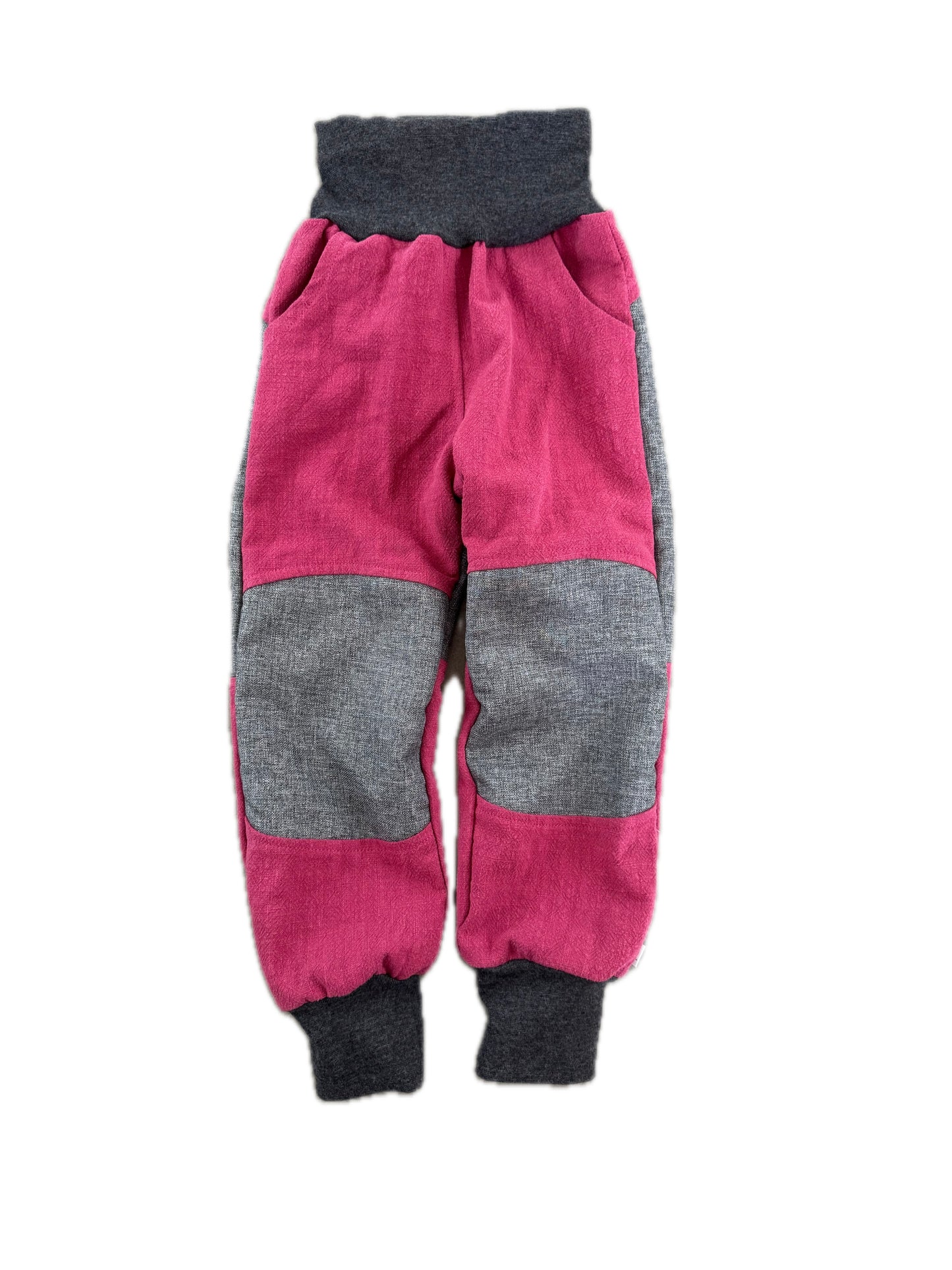 Leinenhose für Kinder Himbeereis - Tobehose mit Besatz